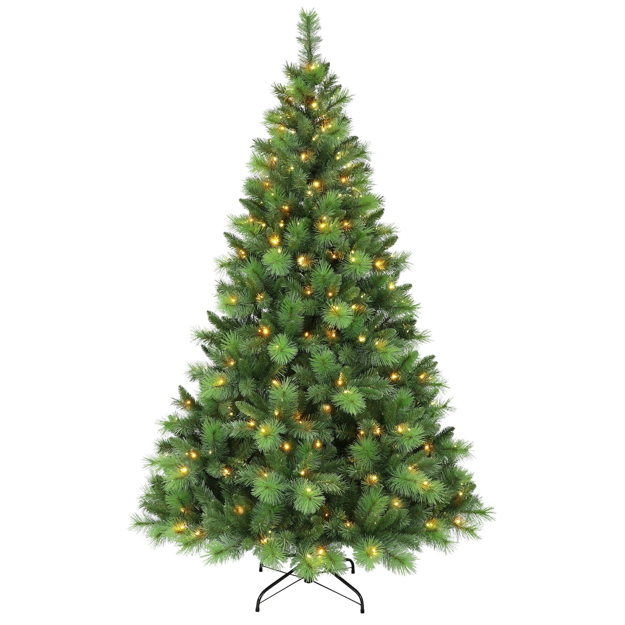 7.5ft. Pre-Lit Adirondack Artificial Christmas Tree, Multicolor LED Lights